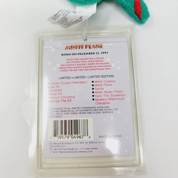 Misfit Green Airplane Plush Rudolph the Red Nosed Reindeer CVS Exclusive - Picture 4 of 5